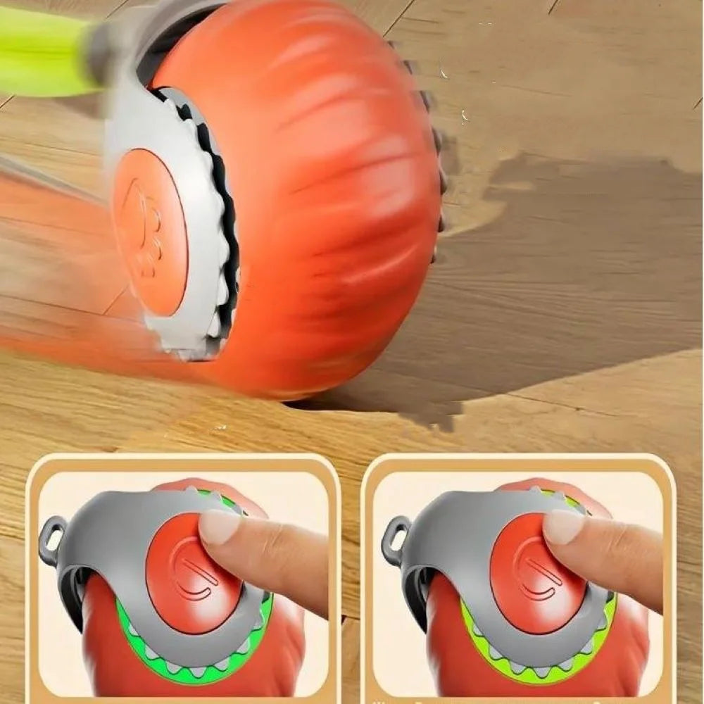 Pet Smart Ball Toy Interactive Cat Toys Smart Automatic Rolling Toys for Cats Dogs USB Charging Electric Ball with Tail