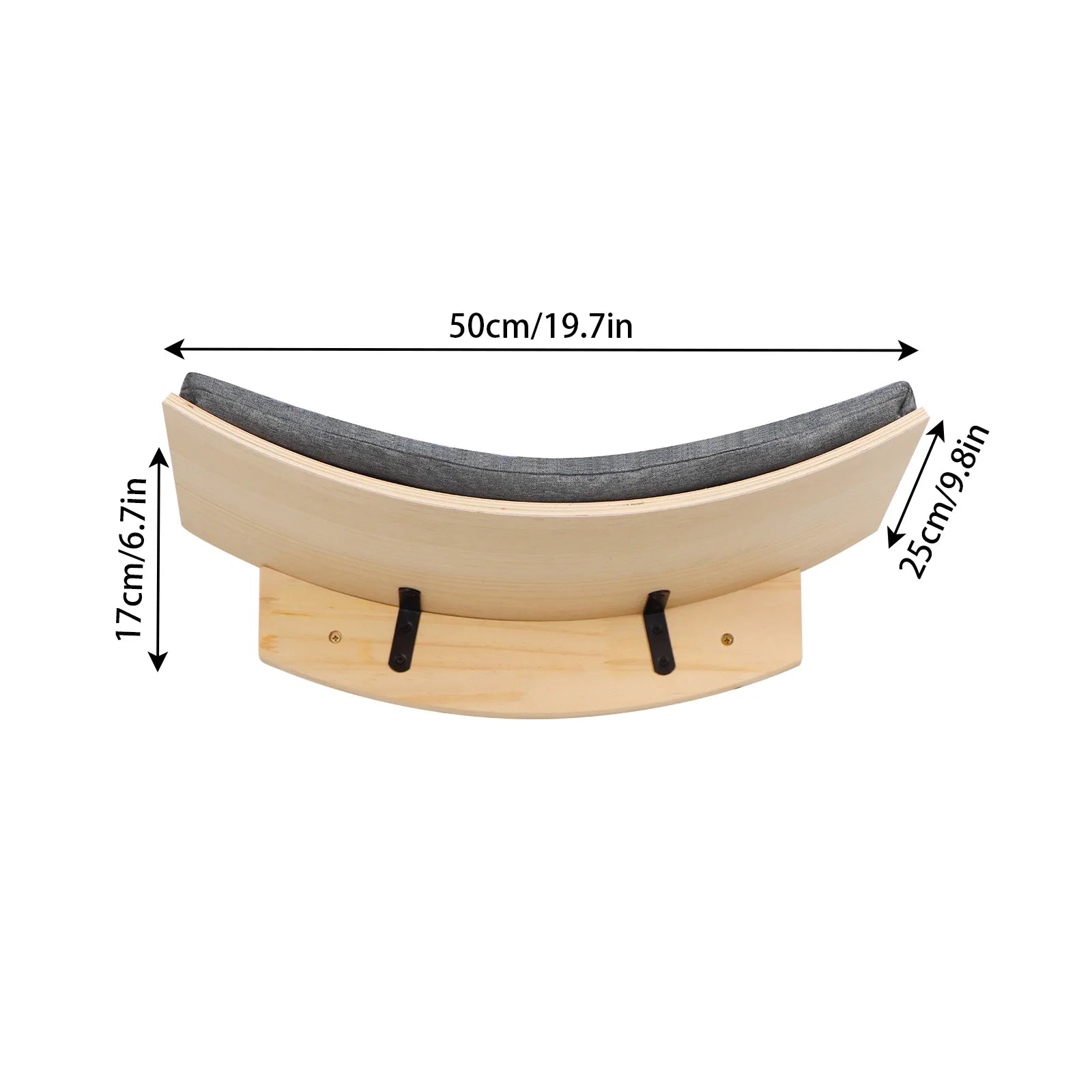 Cat Climbing Frame Cat Wall Steps and Perch Beds Anti-Scratch with Scratching Cushion Modern Wooden Climbing Cat Accessories