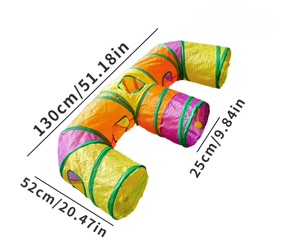 Cat Tunnel Portable Foldable Set Pet Rabbit Guinea Pig Tent Maze Channel Toy Dog Fence Pet Cage Large Space Multiple Gameplay