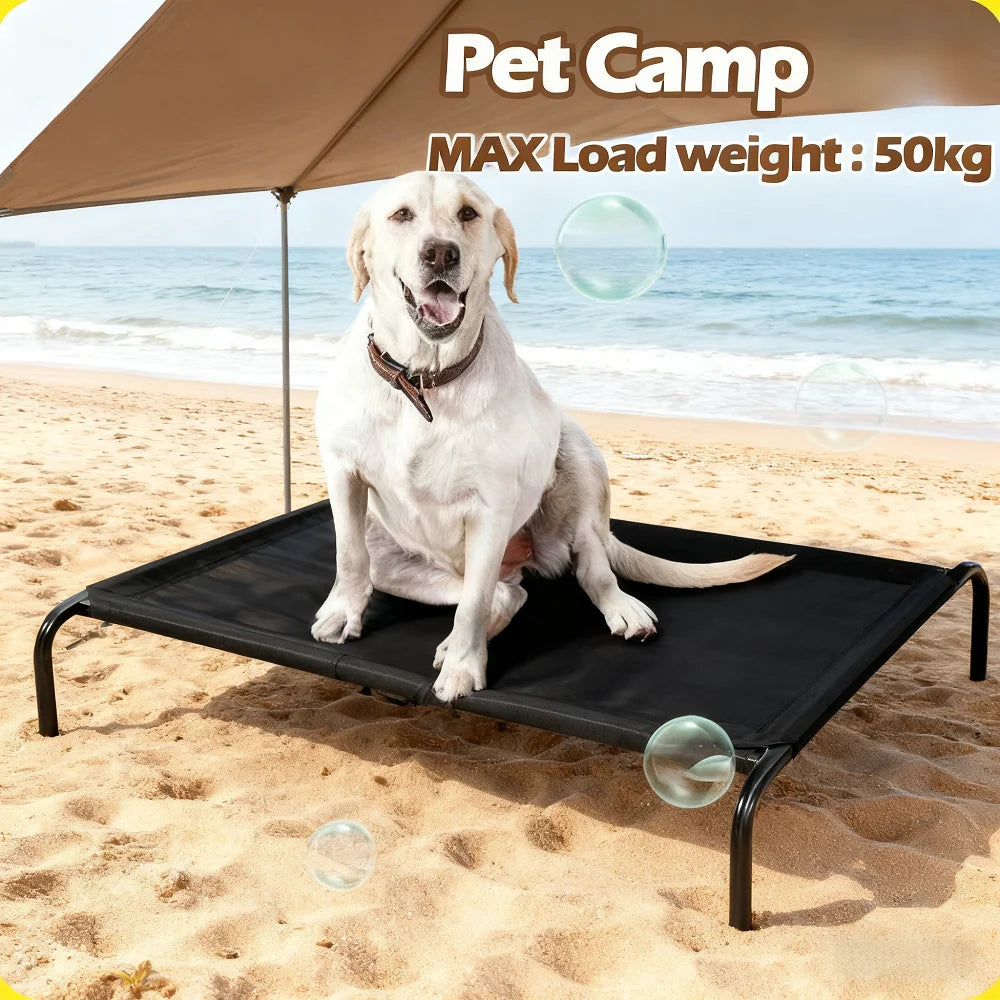 Elevated Dogs Bed Cat Folding Pet Camping Bed Cat Dog House Portable Removable Washable Cats Kennel Puppy Beds Dog Accessories