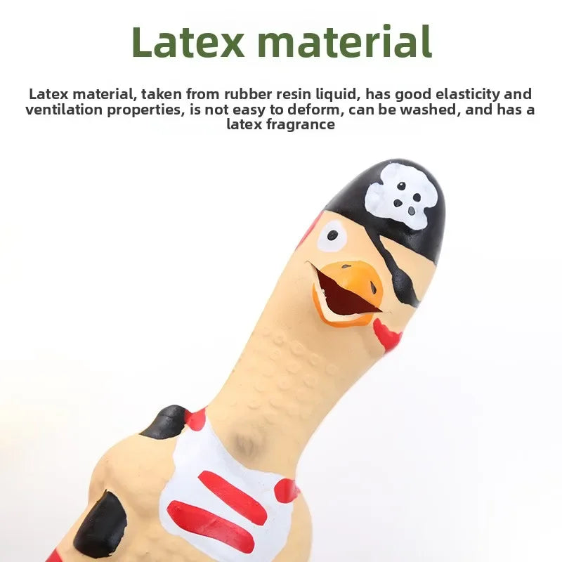 Squeaky Latex Chicken Dog Toys Funny Pirate Soldier Chef Bikini Shapes Loud Scream Chew Toy Pets Squeaky Latex Chicken Toy