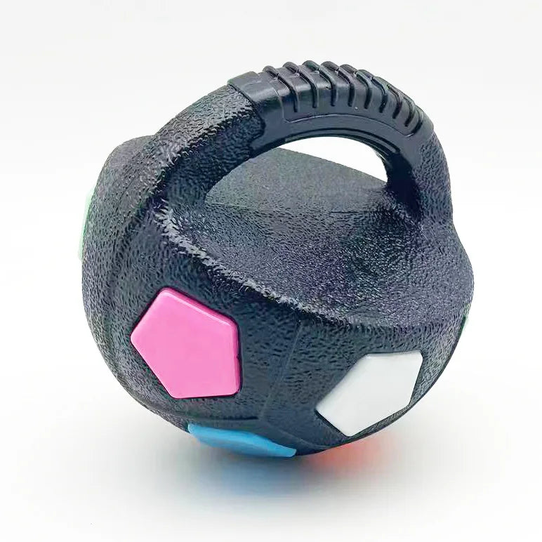 New football tennis ball shaped pet dog toys, durable teething relief to accompany outdoor training squeak toys