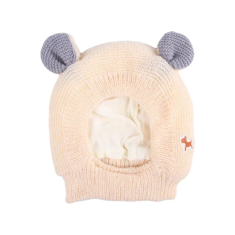 Kawaii Knitted Hat for Medium Large Dogs Autumn Winter Dog Accessories Pet Outdoor Supplies Labrador French Bulldog Headwear