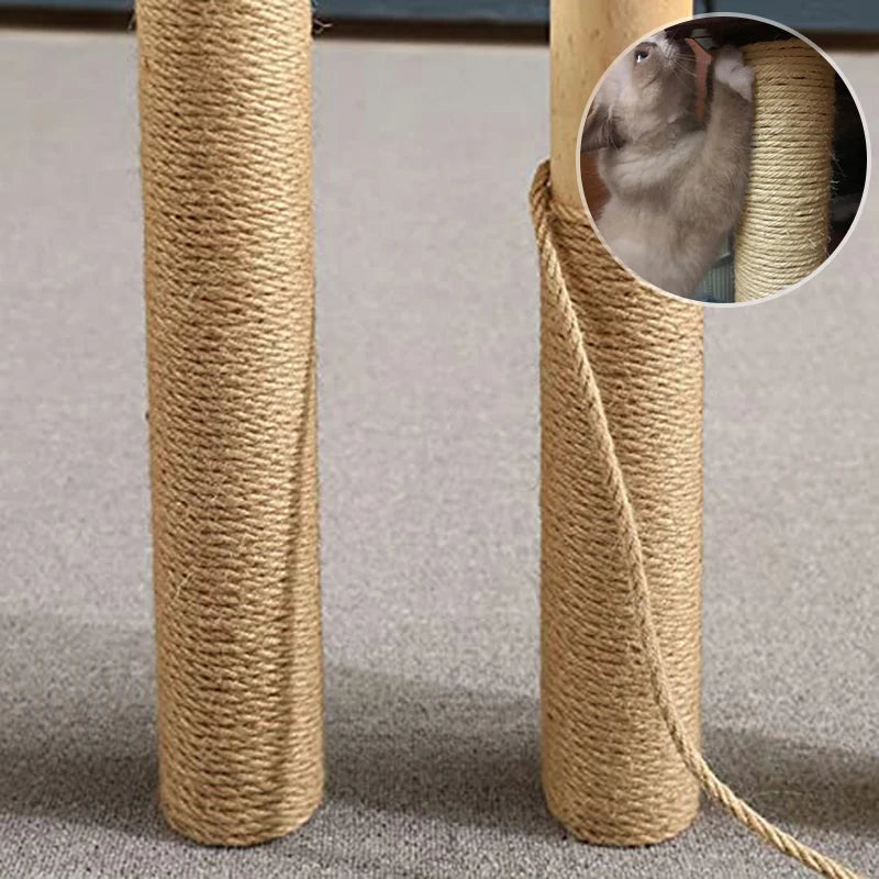 10/20M Natural Sisal Rope Cat Scratcher Rope Tree Scratching DIY Paw Claw Furniture Protector Scratching Post Cat Accessories