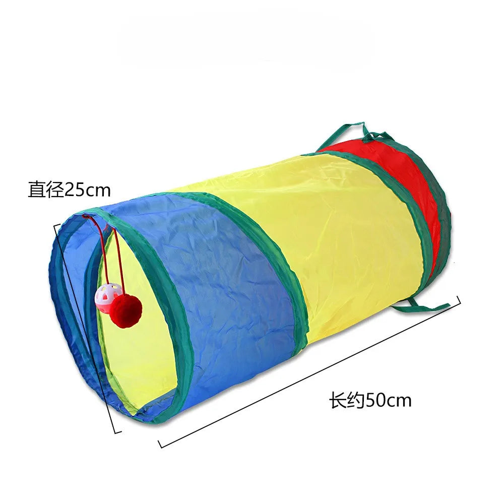 Cat Tunnel Portable Foldable Set Pet Rabbit Guinea Pig Tent Maze Channel Toy Dog Fence Pet Cage Large Space Multiple Gameplay