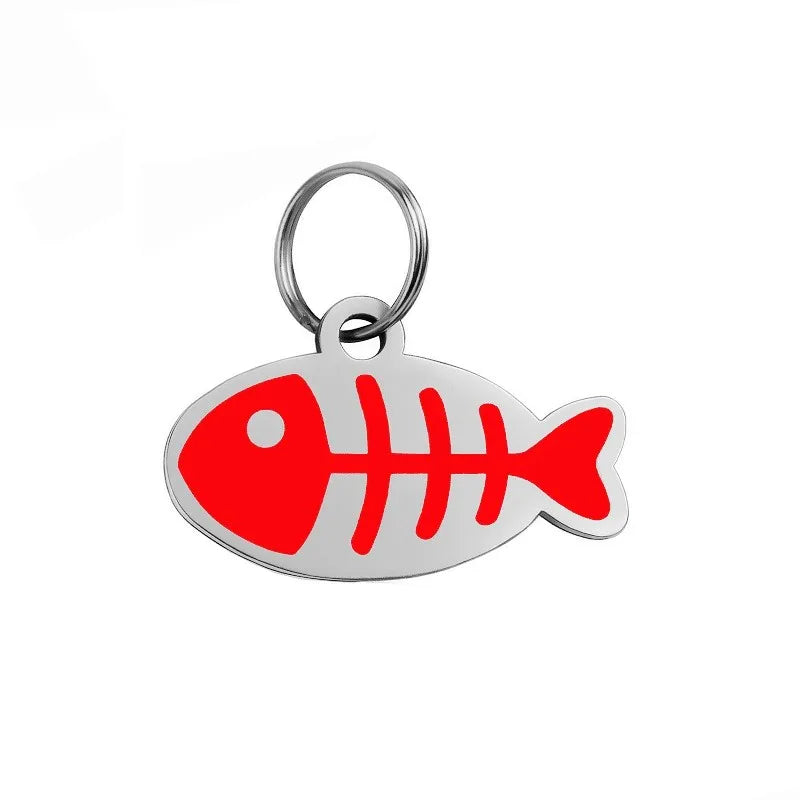 Personalized Dog Tag Bone Shaped Pet Id Tag Free Engraved Kitten Puppy Anti-Lost Dog Name Keychain Dog Accessories Cat Pendant