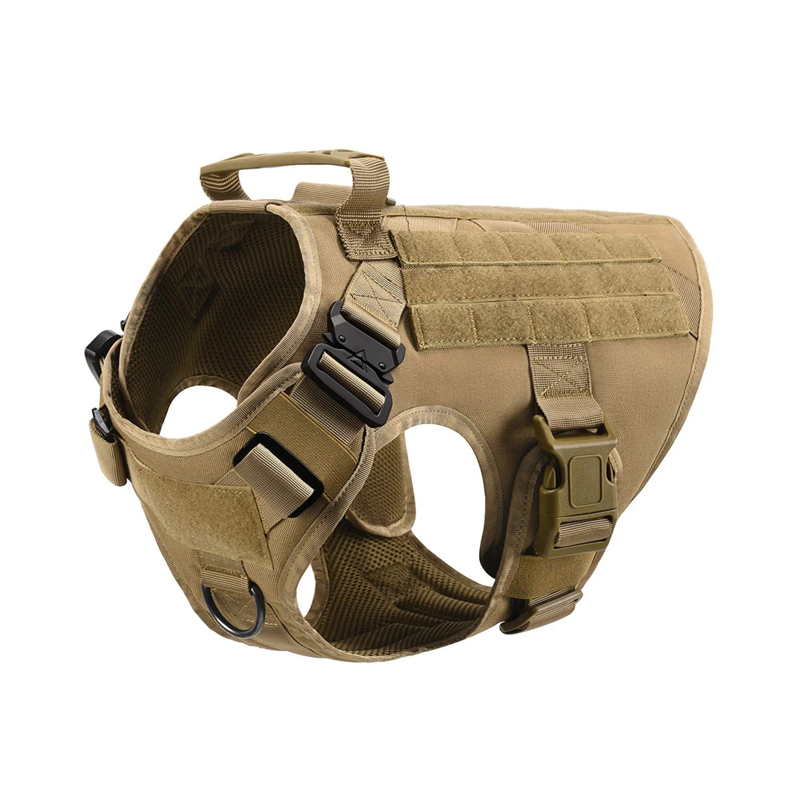 Tactical Large Dog Harness Leash Molle Pouches Pet Golden Retriever French Bulldog Training Vest Harnesses For Dog Accessories