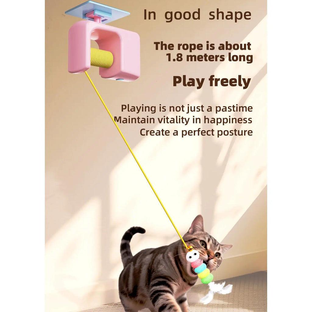 Caterpillar and Flying Bird Suitable for Self-playing Pet Chasing Toys Interactive Cat Toys for Indoor Cats Hanging Automatic