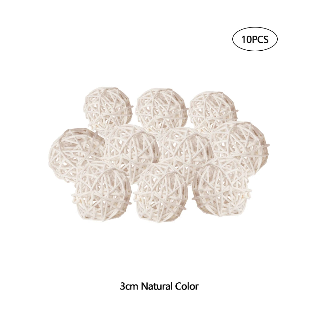 10Pcs Interactive Rattan Balls Parrot Toys Parrot Chewing Bite Toy Brass Bird Training Whistle for Parakeet Budgie Bird Supplies