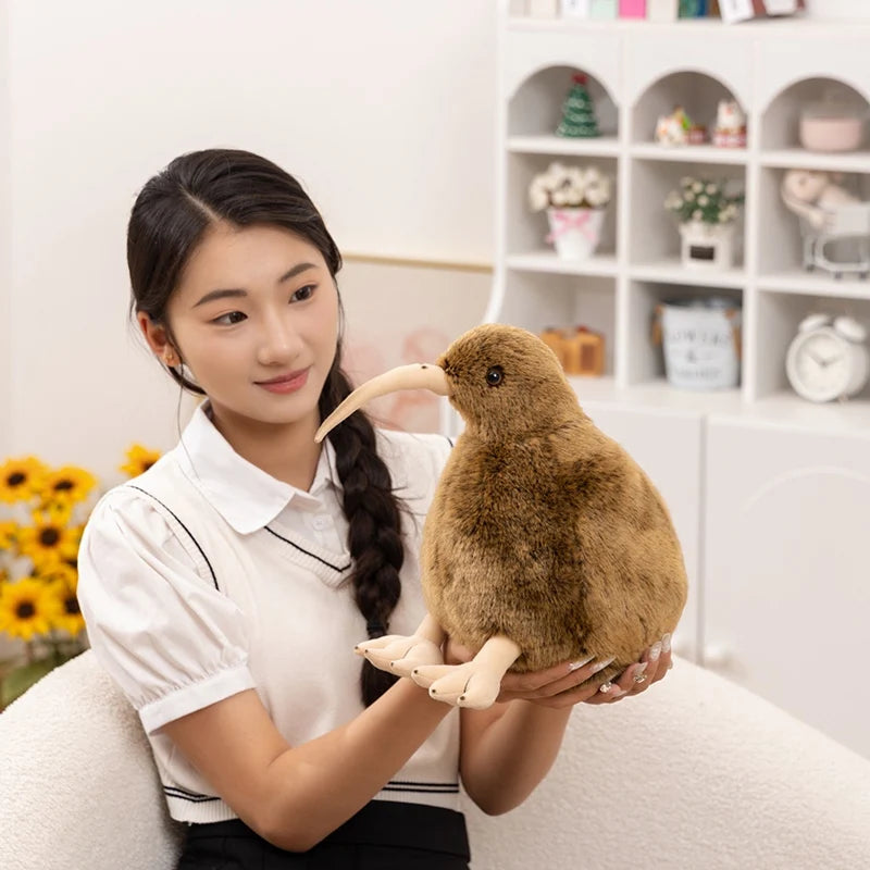 12/28cm Simulation Brown Kiwi Plush Toys Soft Stuffed Animal Doll Lifelike Bird Toys Kiwi Pillow Gifts