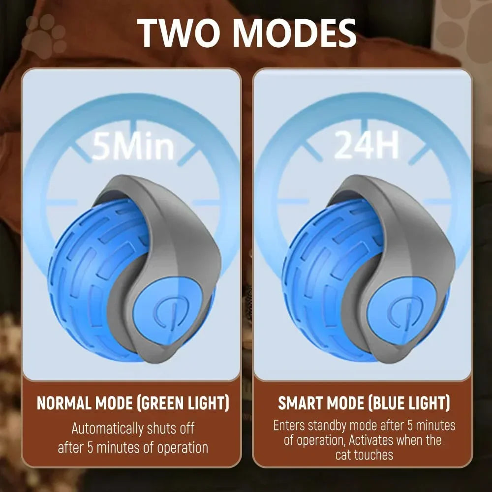 Speedy Tail 2.0 Interactive Cat Toy Balls Touch Motion Activated Rolling Ball with Type C Cord Tail for Indoor & Outdoor Cats