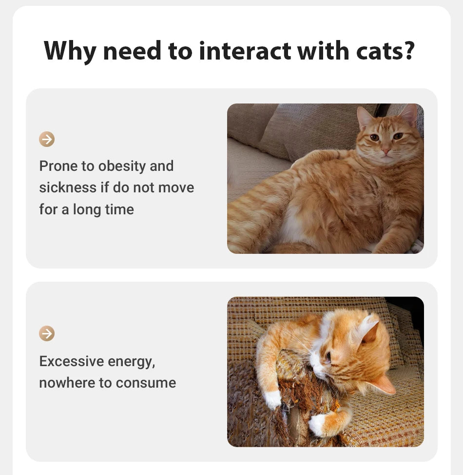 ROJECO Automatic Cat Toy Interactive Adjustable Mode Electric Cat Laser Toy For Kitty Dog Indoor Smart Teasing Laser Cat Toys