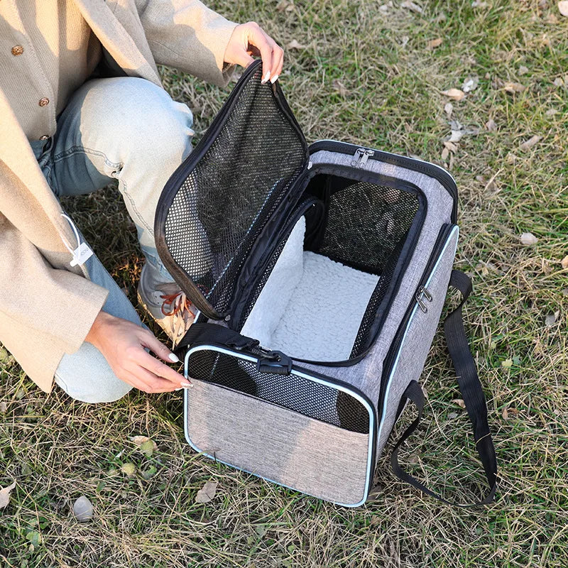 Cat Bag Carriers Outdoor Bag Transporter Portable Handbags Small Foldable Dog Cat Accessories Travel Car Carrying Pet Moving Bag