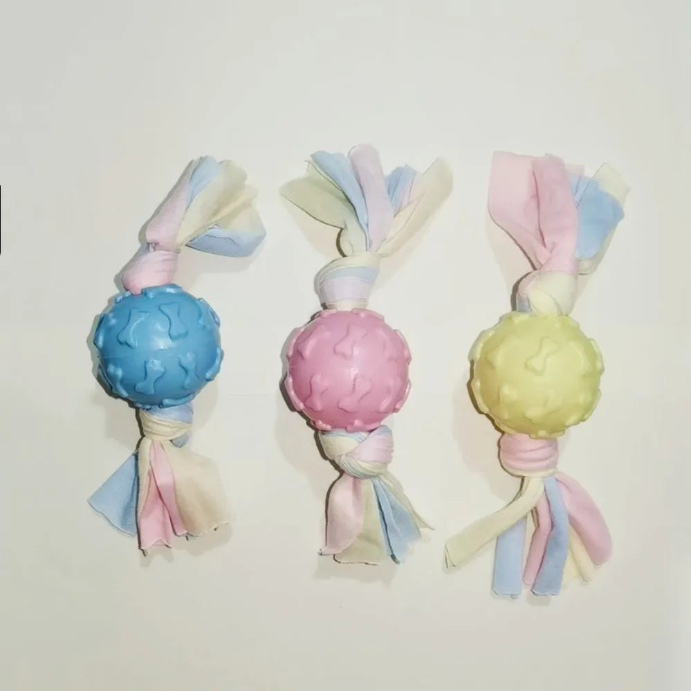Pet Dog Toys For Small Dog Chews TPR Knot Toys Bite Resistant Molar Teeth Cleaning Dog Training Supplies Interactive Accessories