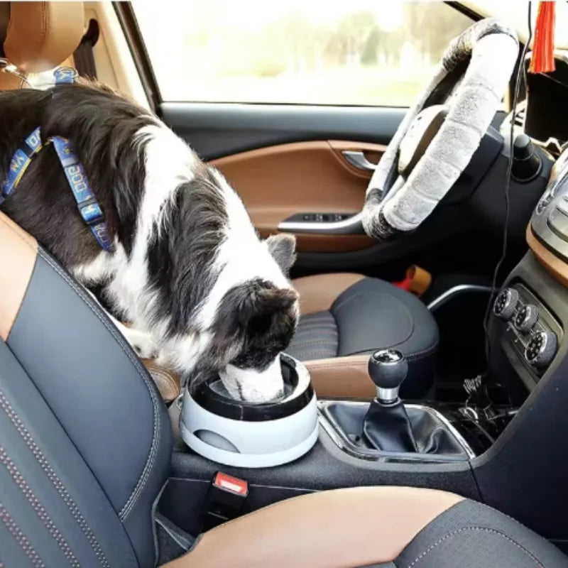 Portable Plastic Pet Dog Bowls Floating Design No Spill Cat Bowl Water Feeder Dry Mouth Dog Accessories