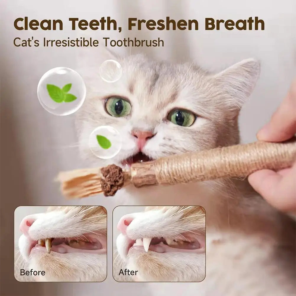 Cat Toys Silvervine Chew Stick Kitty Raffia Grass Pet Supplies Cleaning Teeth Stick Pet Bite Cat Toy Hemp Rope Teeth Cleaning To