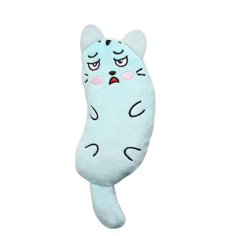 Funny Cat Toys Plush Embroidery Interactive Cat Toys Mini Teeth Grinding Catnip Toys Kitten Chewing Squeaky Toy Pet Supplies