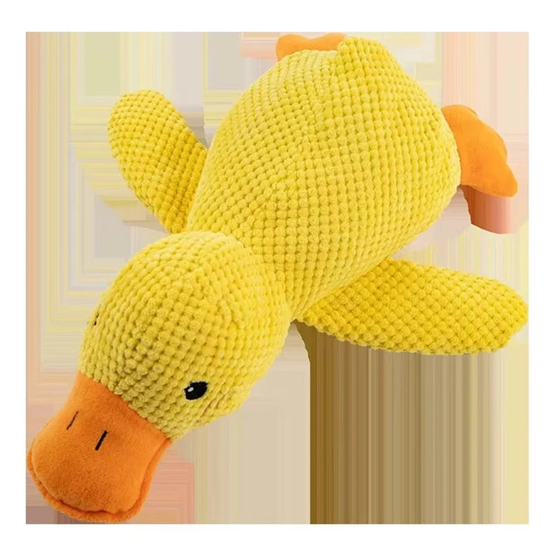 Plush Companion Sleeping Duck Dog Toys for Small Large Dogs Bite Resistant Teeth Grinding Sound Relief Duck Sound Toy 2025 New