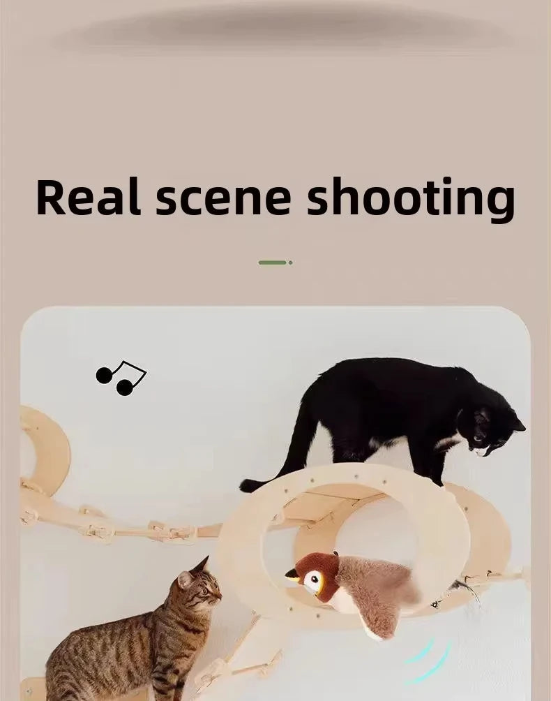 Interactive Flying Bird Cat Toy (with Catnip) Toy Flapping Bird Cat Toy Flying Interactive Flapping Chirping Bird Cat Toy