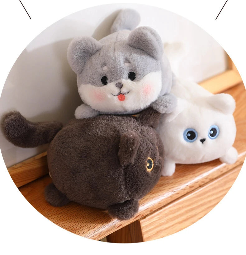 Kids Rope Simulation Animal Plush Tail Wagging Cute Cat Dog Toys for 2-4 Year Old Todder Toys Baby Christmas Birthday Gifts