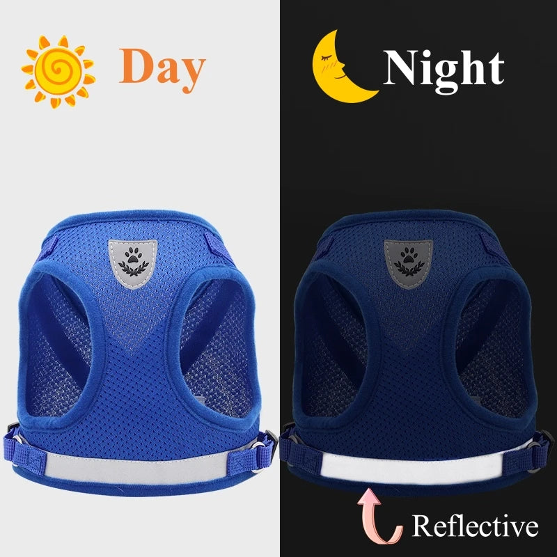 Pet Dog Vest Harness and Leash Set Adjustable Mesh Dog Harness Cat Supplies Leash Harnesses Puppy Bulldog Corgi Dog Accessories