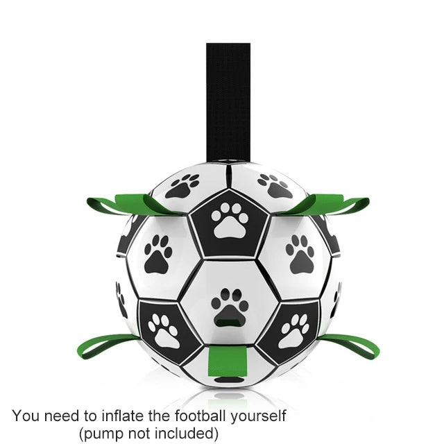 Dog Toy Interactive Pet Football Toys with Grab Tabs Dog Outdoor training Soccer Pet Bite Chew Balls for Dog accessories