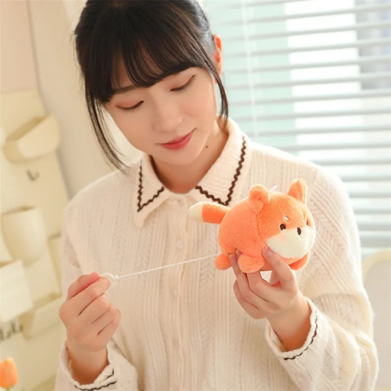 Kids Rope Simulation Animal Plush Tail Wagging Cute Cat Dog Toys for 2-4 Year Old Todder Toys Baby Christmas Birthday Gifts