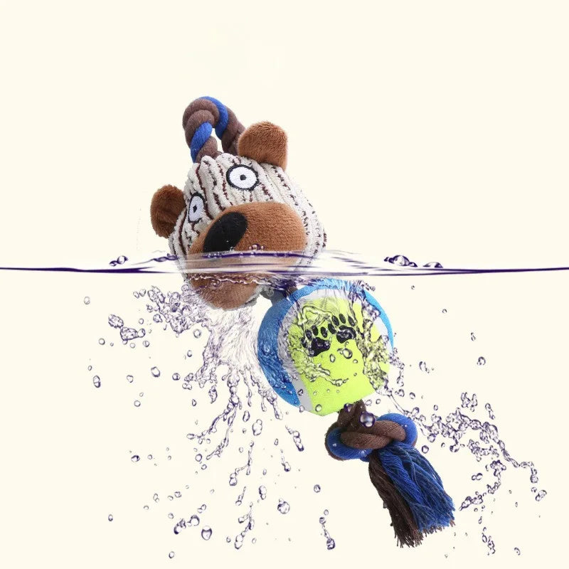 Popular cat and dog toys corduroy tennis cotton rope dog gnashing teeth pet supplies dog interaction