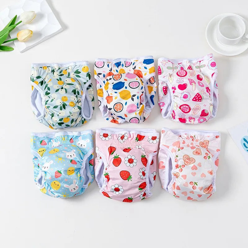 Washable Dog Diapers Female Cute Fruits Print Adjustable Puppy Shorts Dog Clothes Dog Physiological Pants Pet Dog Accessories