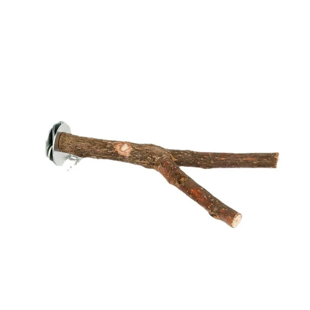 20/30/35cm Bird Toys Natural Log Tree Fork Birdcage Bifurcated Station Stand Parrots Chew Toy Standing Pole Durable Bird Toys