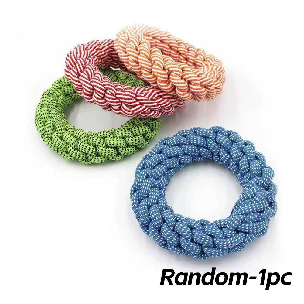 Bite-resistant Dog Rope Knot Toys Interactive Pet Toys for Medium Large Dogs Colorful Dog Molar Toy Chewing Toy Dog Accessories