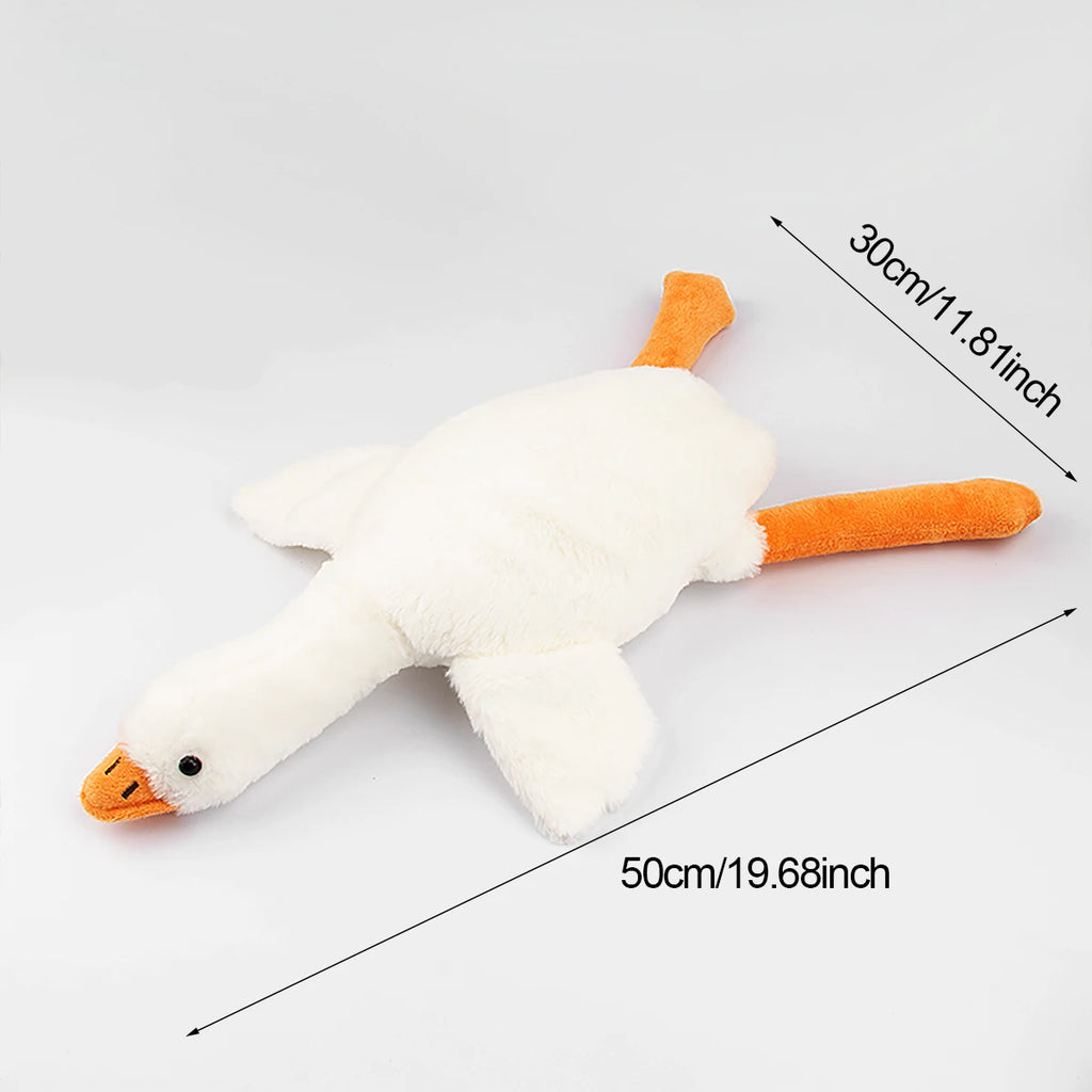 Large Plush White Duck Dog Toys Realistic Goose Design Dolls Suitable for Dogs Chew and Play Best Pet Supplies