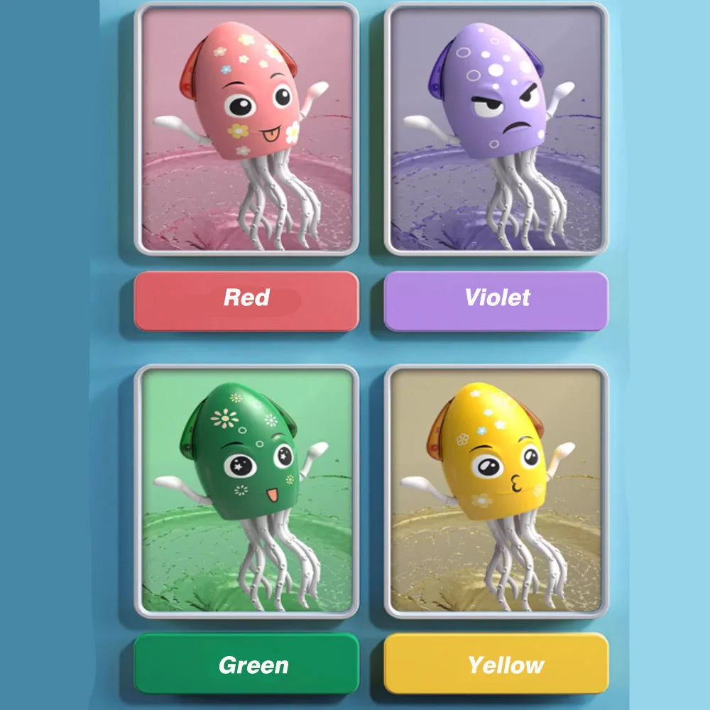 Electric Dancing Squid Octopus dancer Novelty  fidget toys luminous Music Baby Crawling  toys games for kids children Pets Cats