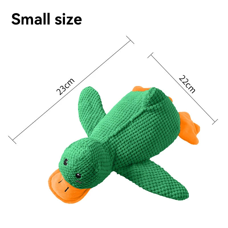 Plush Companion Sleeping Duck Dog Toys for Small Large Dogs Bite Resistant Teeth Grinding Sound Relief Duck Sound Toy 2025 New