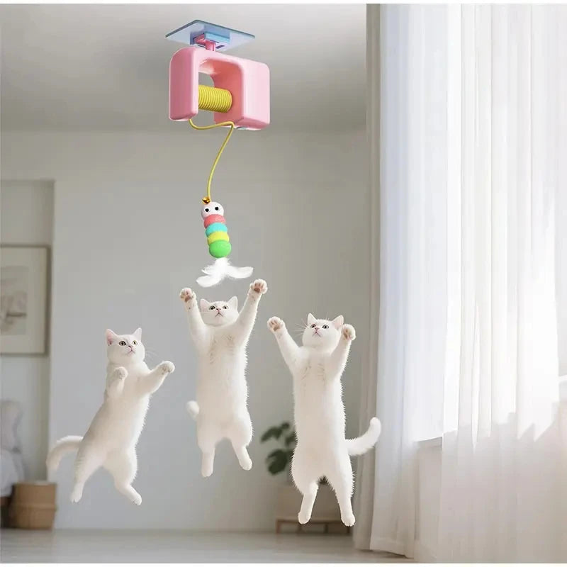 Interactive Cat Toys Electric Cat Yo-Yo Electric Smart Door Hanging Cat Balls Toy Self-entertainment Cat Amusement Artifact
