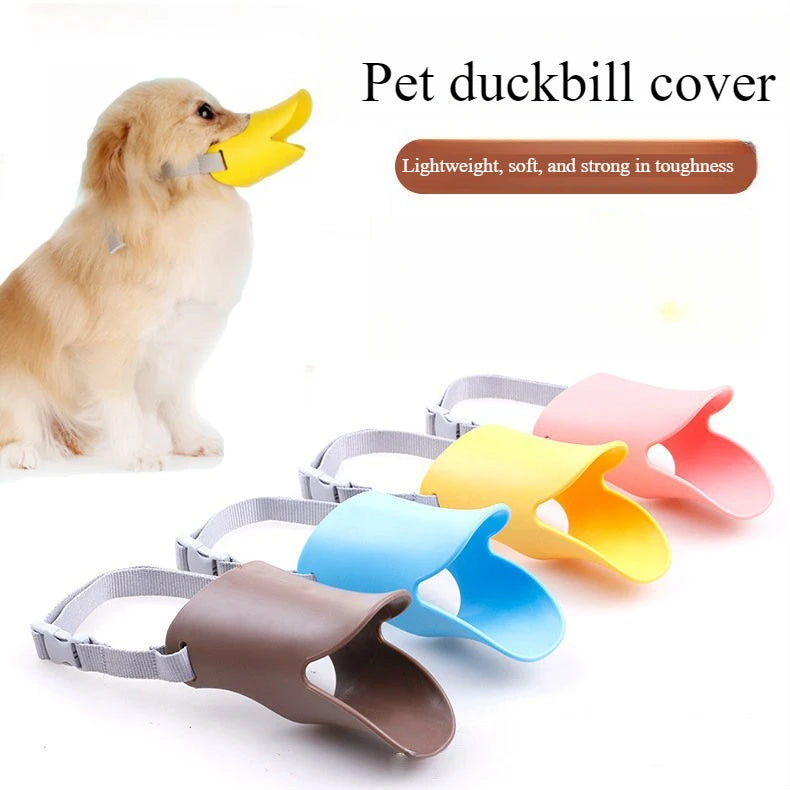 1PC 3 Sizes Available Pet Muzzle Silicone Anti-cute Duck Anti-bite Training Adjustable Ring Pet Muzzle Pet Items Dog Accessories