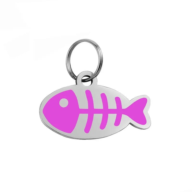 Personalized Dog Tag Bone Shaped Pet Id Tag Free Engraved Kitten Puppy Anti-Lost Dog Name Keychain Dog Accessories Cat Pendant