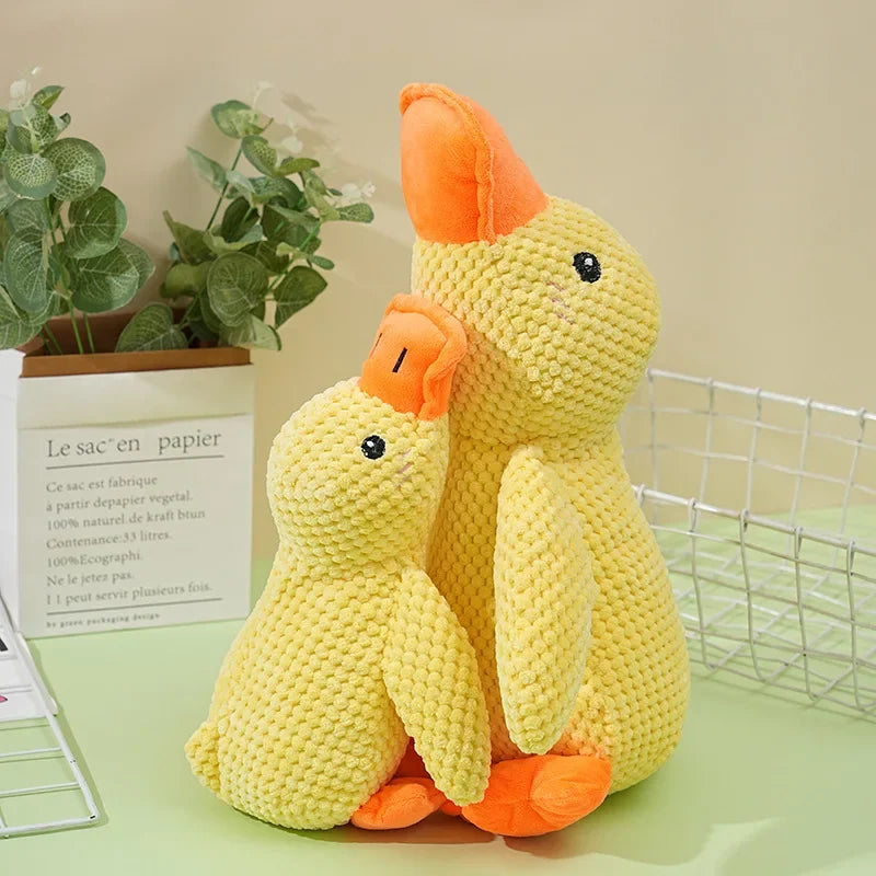 Dog Toys Plush Companion Sleeping Duck  for Small Large Dogs Bite Resistant Teeth Grinding Sound Relief Duck  Toy