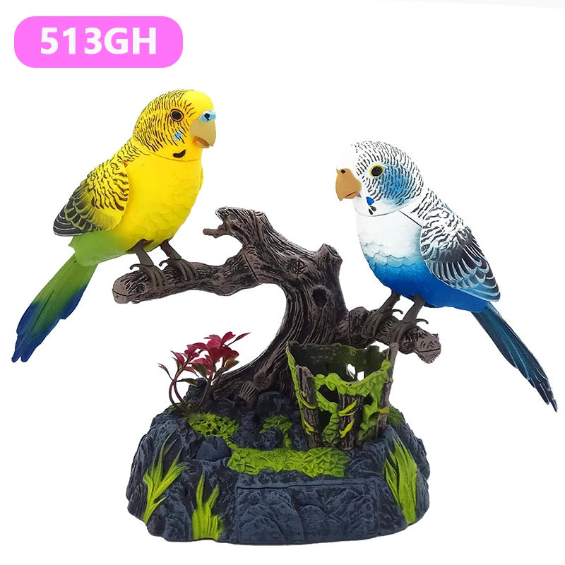 Singing Chirping Bird Toy Artificial Bird Toys Realistic Animal Electric Outdoor Decorations Simulation Birds Making Sounds Tree