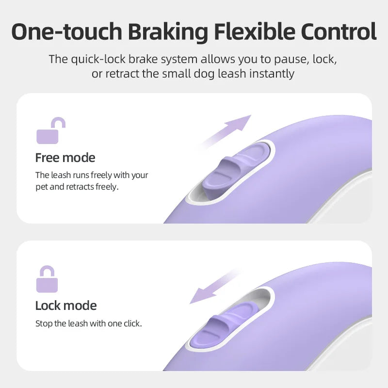 ROJECO Mini Automatic Retractable Dog Leash 3M Extendable Rope Dog Lead For Outdoor Walking Dogs Roulette Leash Dog Accessories