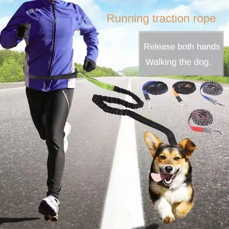 Hand Free Dog Leash for Pet Walking Running Jogging Adjustable Dog leash Chest Strap Waist Belt Traction Rope Dog Accessories