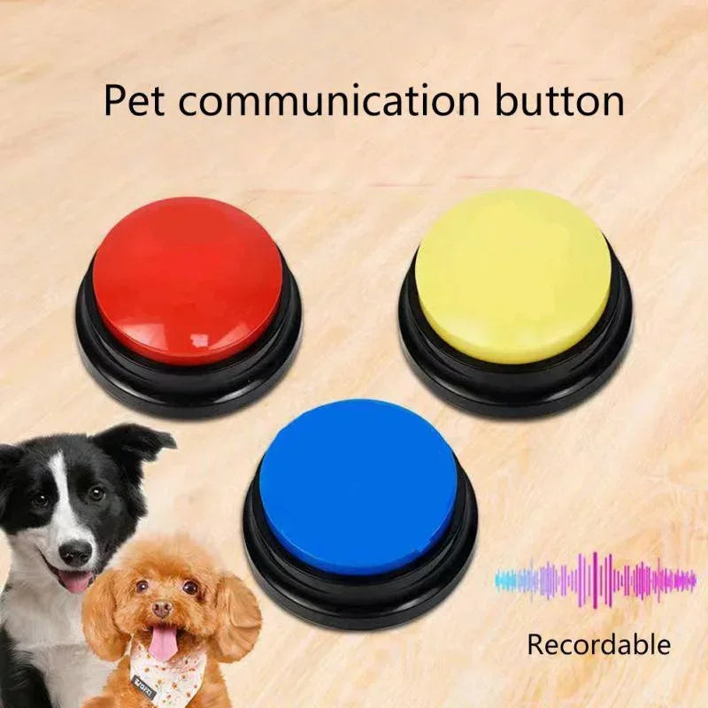 Pet Sound Box Recordable Talking Button Cat Voice Recorder Communication Supplies Training Squeeze Dog Toys Puppy Accessories