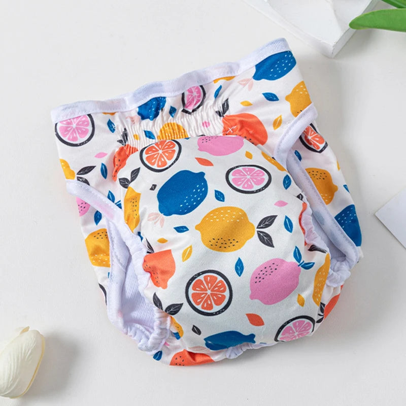 Washable Dog Diapers Female Cute Fruits Print Adjustable Puppy Shorts Dog Clothes Dog Physiological Pants Pet Dog Accessories