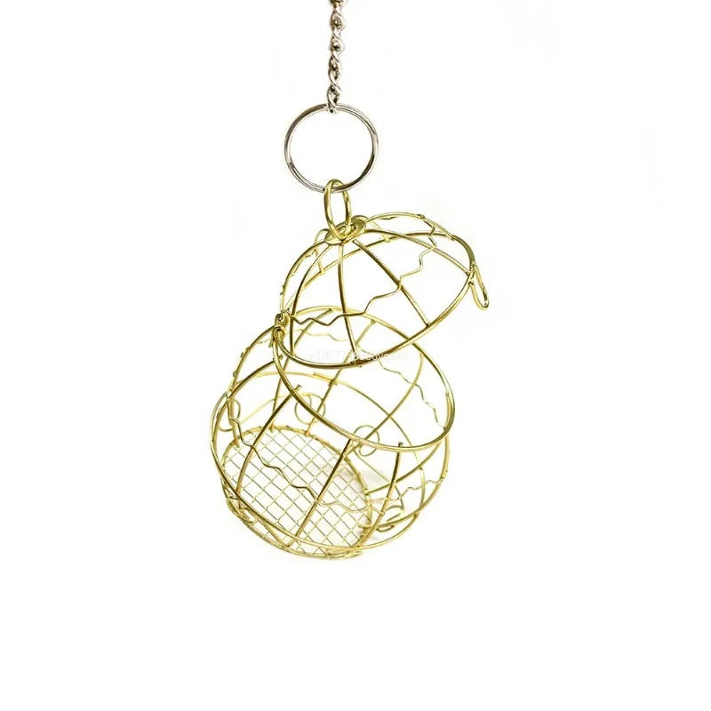 1Pcs Parrot Shredder Bird Toys Metal Cage Bird Feeder Paper Foraging Vegetable Millet Basket Container for Cockatiel Conure 앵무새