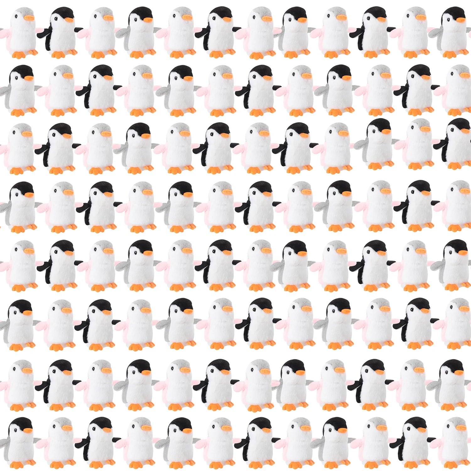 9-96Pcs Mini Stuffed Animal Penguin Plush Hanging Penguin Toys Small Penguin Keychain Valentine Stocking Stuffs Birthday Gifts
