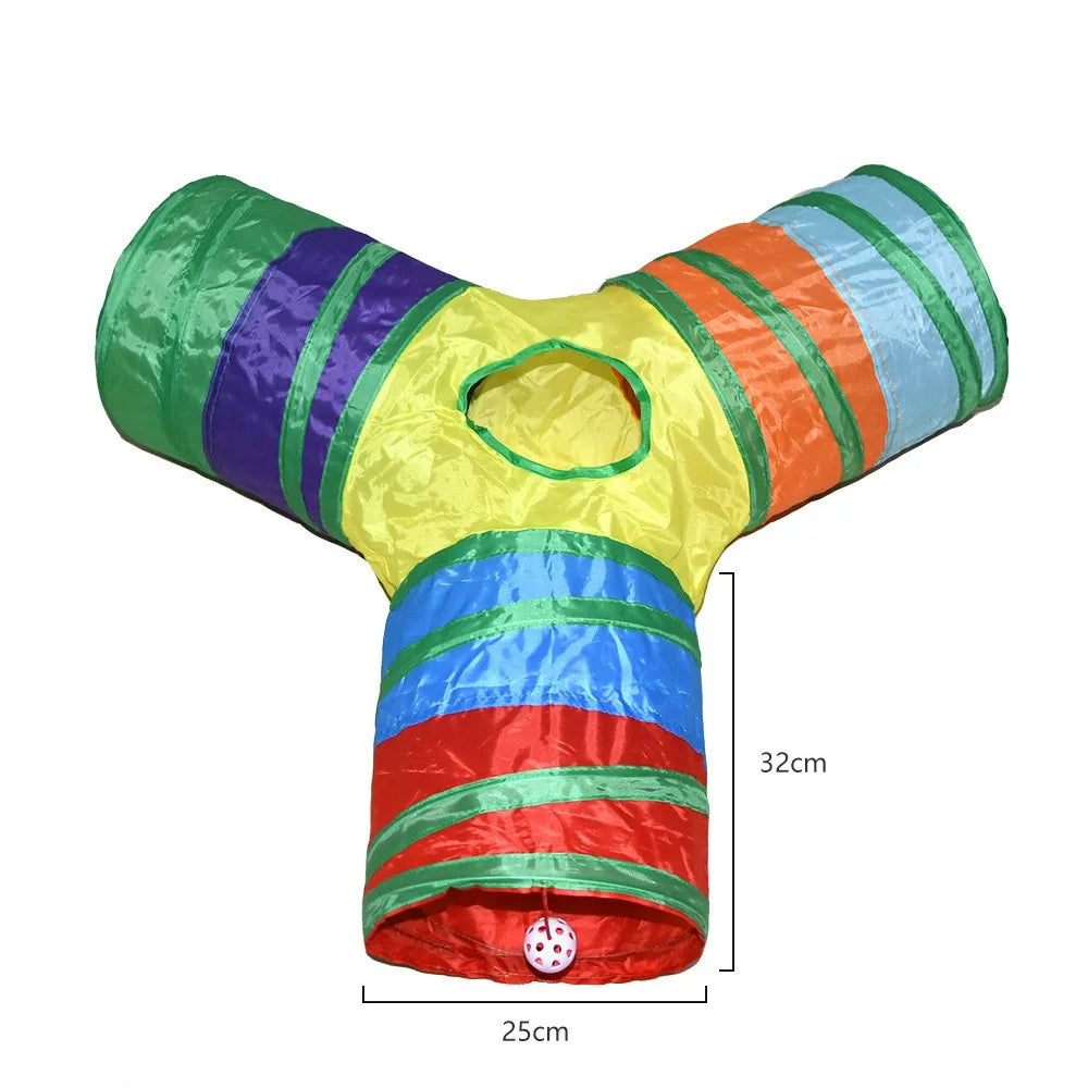 Cat Tunnel Portable Foldable Set Pet Rabbit Guinea Pig Tent Maze Channel Toy Dog Fence Pet Cage Large Space Multiple Gameplay