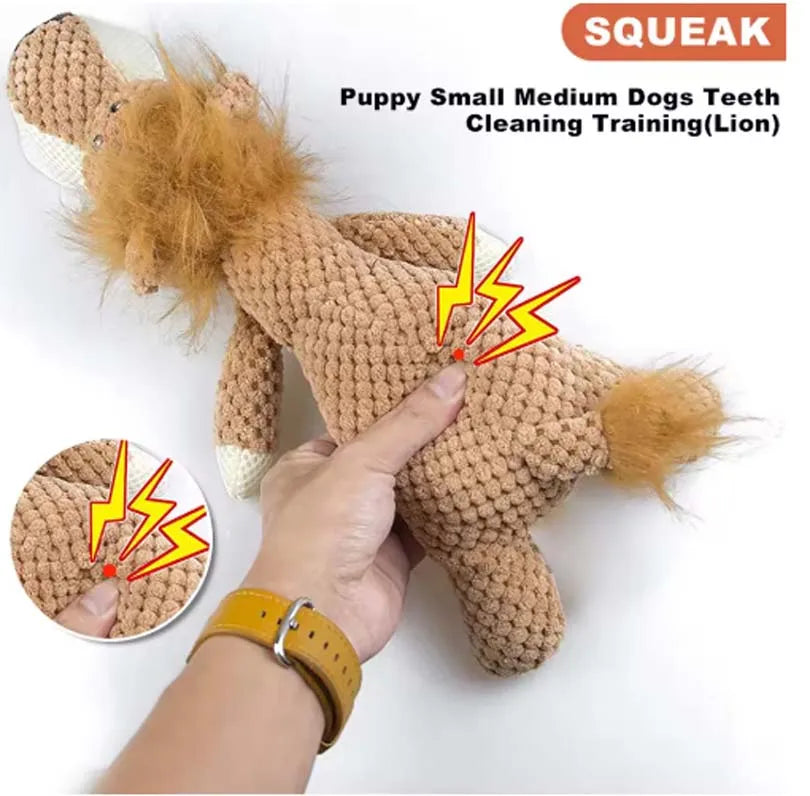 2025 Pet Dog Toys for Large Dogs Cute Plush Squeak Fleece Durable Chewing Cute Soft Pet Molar Toys Dogs Accessories