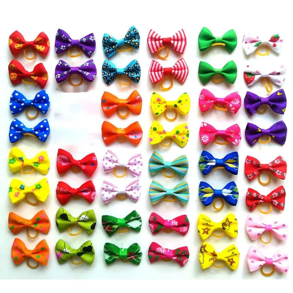 10/20pcs Dog Grooming Hair Bow Christmas Dog Headwear Mixed Color Small Dog Accessories  Dog Accessories Christmas Accessories