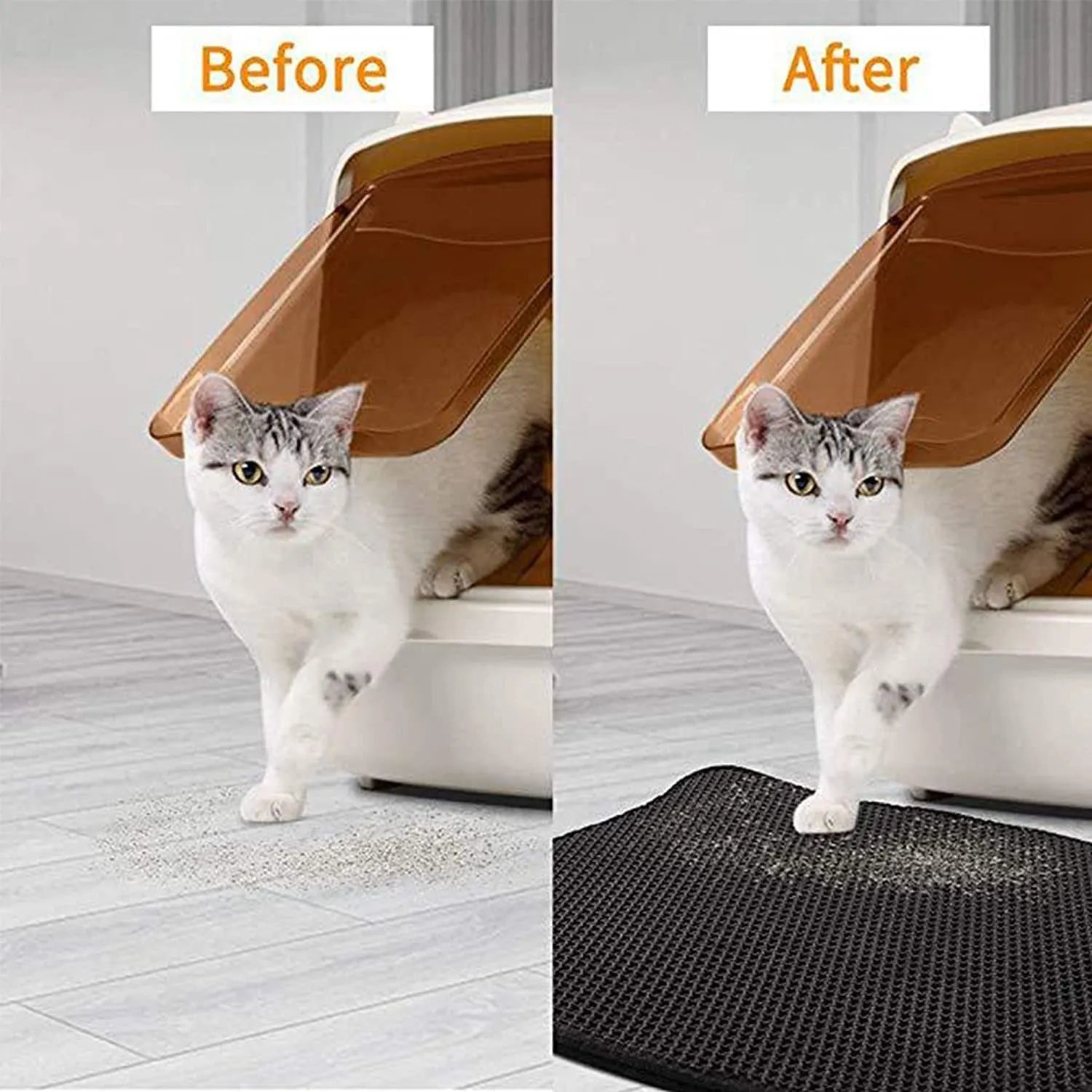 Waterproof Pet Cat Litter Mat Double Layer Pet Litter Box Mat for Cat Non-slip Toilet Pad Washable Bed Mat Cat Accessories