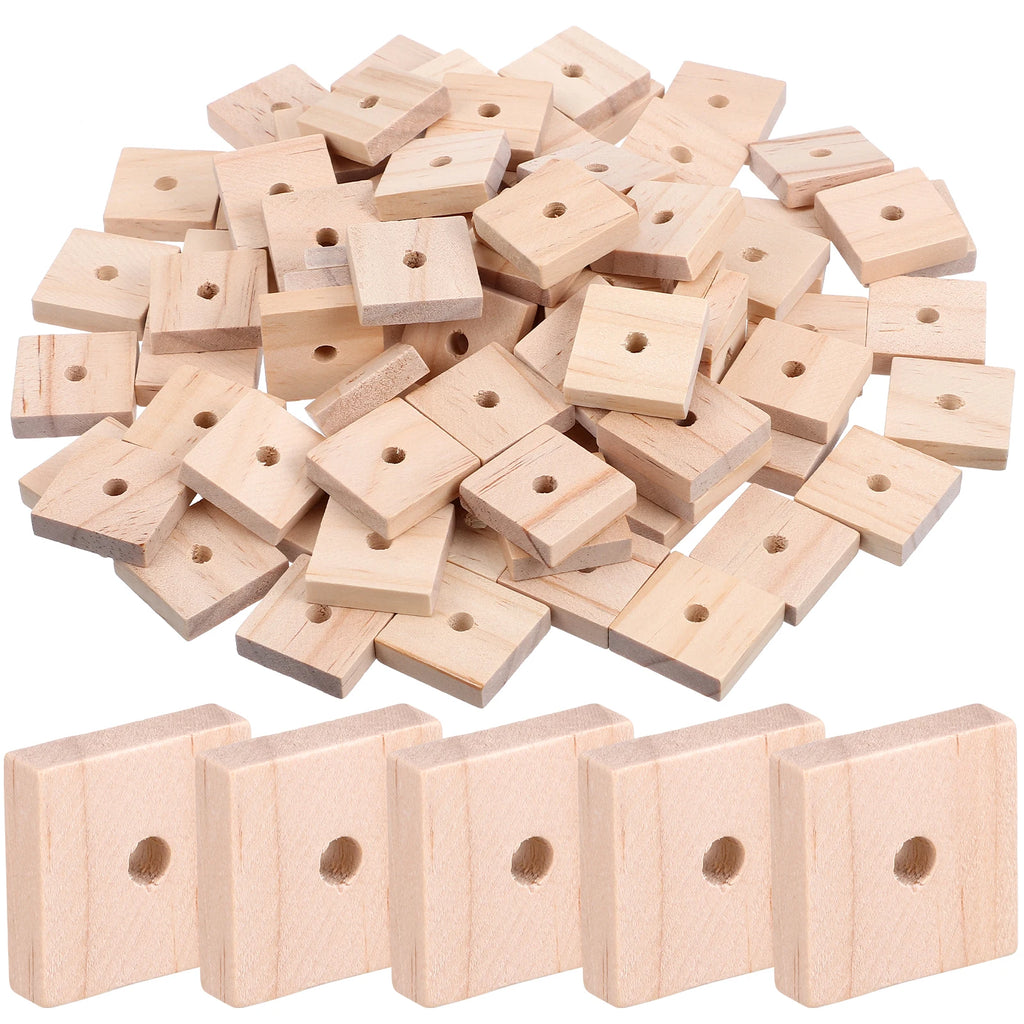 100 Pcs Parrot Wood Chips Blocks DIY Bird Chew Toy Parts & Pet Supplies Durable Chewing Blocks for Parrots  Boredom Relief